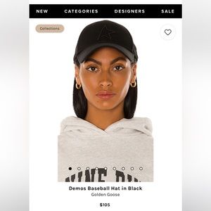 Demos Baseball Hat in Black
Golden Goose